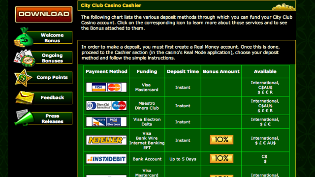 City Club Casino screenshot