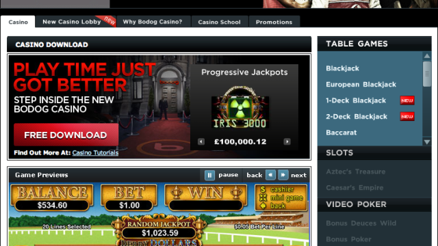 Bodog Casino screenshot