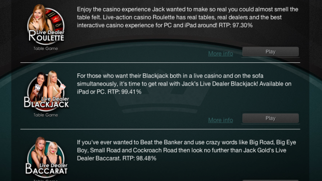 Jack Gold Casino screenshot
