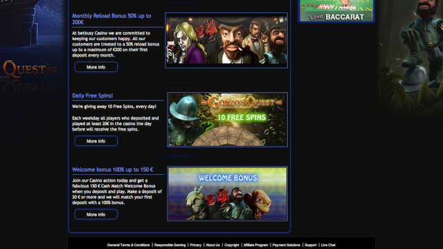 Betbusy casino screenshot