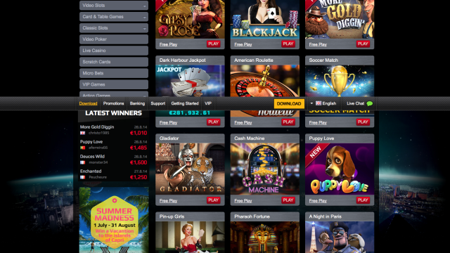 Cosmik Casino screenshot