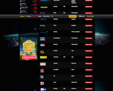 Cosmik Casino screenshot