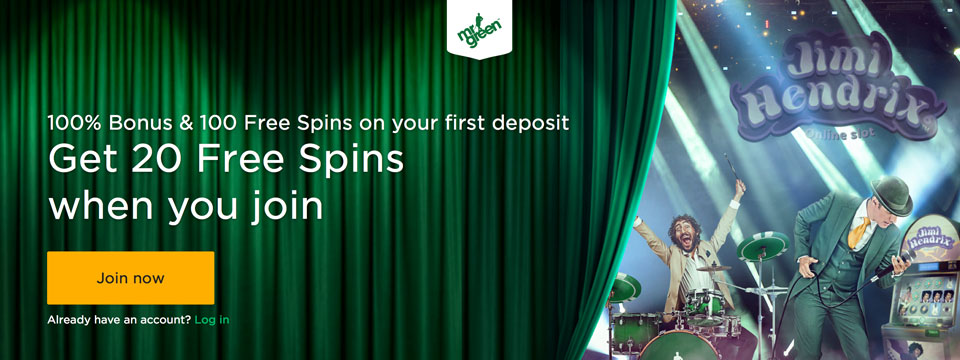 20 Free Spins at Mr Green Casino