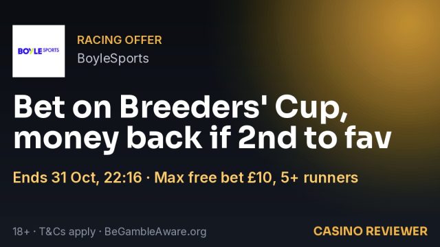 BoyleSports: Bet on Breeders' Cup, money back if 2nd to fav